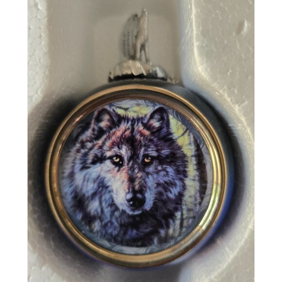 Bradford Editions Mystic Spirit Heirloom Porcelain Wolf Ornaments Set Of 3